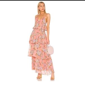 NWOT House of Harlow 1960 X REVOLVE NEL DRESS size XL floral tiered gown
